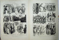 Original Old Antique Print 1882 Parliament House Commons Men Queens Speech