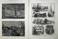 Antique Old Print 1882 Leicester Bradgate Hall Earl Stamford Abbey Church 19th