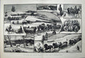 Antique Old Print 1882 Jeannette Expedition Siberia Horse Sledge Lena Art 19th