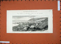 Original Old Antique Print 1882 San Remo Riviera Town Buildings Sea Victorian