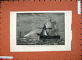 Original Old Antique Print H.M.S Cleopatra 1882 Foretopmast Electric Light Ship