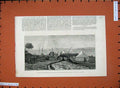 Original Old Antique Print 1882 Station Expedition Total Eclipse Sun Sohag Nile