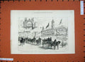 Old Antique Print 1882 Prince Wales Leicester Children Market Horse Coach 19th