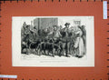Original Old Antique Print 1882 Pyrenean Goats London Selling Milk Animals 19th