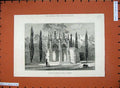 Old Antique Print 1882 Mausoleum Princess Charlotte Claremont Trees Art 19th