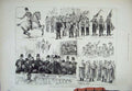 Original Old Antique Print Royal Review Troops Egypt 1882 War Army Siers 19th