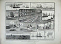 Original Old Antique Print 1882 Ship H.M.S Inconstant Flying Squadron Australia