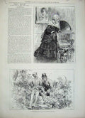 Old Antique Print 1882 People I Have Met Grandmother Squire Colonel Vicar 19th