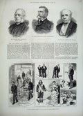 Old Antique Print 1882 Christmas Hospital Ollivant M'Ilwraith Watson Men 19th