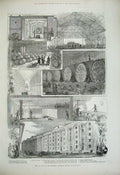Antique Old Print 1882 American Ship Mastless Steam Ship Meteor Southwark 19th