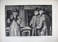 Original Old Antique Print 1882 Bandsmen Chelsea Hospital Music Grenadier Art