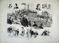 Original Old Antique Print 1882 Court Room Trial Libel Judge Harrison Lawes Men