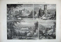Old Antique Print 1882 Brougham Castle Penrith Rose Yanwath Hall Fine Art 19th