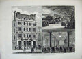 Original Old Antique Print 1882 Office Daily Telegraph Flet Street London Ing