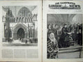 Antique Old Print 1882 Royal Courts Justice London Queen Central Hall Art 19th