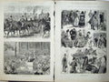 Antique Old Print Royal Courts Justice 1882 Queen Temple Gardens Luncheon 19th