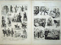 Original Old Antique Print 1882 Royal Army Sier Review Tommy Atkins War Horses