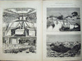 Old Antique Print War Egypt 1882 Mahmoudieh Canal Fort Ada Ship Calabria 19th