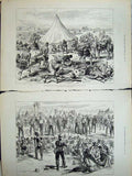 Old Antique Print Battle Tel-El-Kebir 1882 Field Hospital War Prisoners 19th