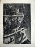Old Antique Print War Egypt 1882 Majesty Queen Ship War Siers Army Art 19th