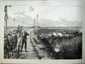 Original Old Antique Print 1882 War Egypt Naval Brigade Ironclad Train Siers