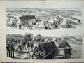 Old Antique Print War Egypt 1882 Kassassin Railway Videttes Hussars Camp 19th