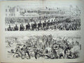 Old Antique Print War Egypt 1882 Khedive Cairo Railway Station Highland 19th
