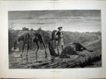 Original Old Antique Print 1882 Berkley Art Sier Woman Shooting Horse Country