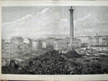 Old Antique Print 1882 Review Army Troops Egypt Trafalgar Square Nelson 19th