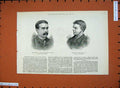 Original Old Antique Print 1882 Lieutenant Kays Light Infantry Wyatt Rawson Men