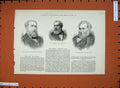 Original Old Antique Print 1882 Portrait Men Chabot Examiner Stephens Rose 19th