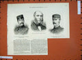 Old Antique Print 1882 George Critchett Oculist Balfour Captain Jones War 19th