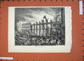 Original Old Antique Print 1882 Fire Wood Street City Buildings Ruins Victorian
