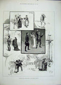 Old Antique Print 1883 Adelphi Theatre Storm Beaten Shepherd Forester Art 19th