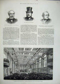 Old Antique Print 1883 Concert Piccadilly Art Galleries Batthyany Scott 19th
