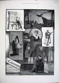 Old Antique Print 1883 Covent Garden Theatre La Gioconda Romance Fine Art 19th
