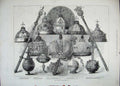 Original Old Antique Print 1883 Russian Imperial Regalia Crown Gen Orb Shield