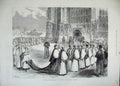 Old Antique Print 1883 Procession Archbishop Canterbury Cathedral Weedon 19th