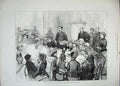 Old Antique Print 1883 Children Dinner Table Drury Lane Pantomime Theatre 19th