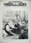 Old Antique Print *0232 1883 Archbishop Canterbury Bow Church Cheapside