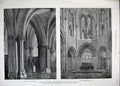 Old Antique Print Christchurch Cathedral Dublin 1883 Ireland Lady Chapel 19th