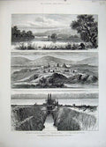 Original Old Antique Print 1883 Kimberley Waterworks Diamond Fields Africa Vaal