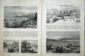 Antique Old Print Manchester Ship Canal1883 Mersey Bridge Railway Viaduct 19th