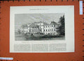 Old Antique Print 1883 Wrotham Park House Barnet Earl Strafford Fine Art 19th