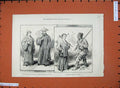 Original Old Antique Print 1883 French War Tonquin Annamite Lady Man Hunter