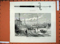 Old Antique Print Russian Sword State 1883 Railway Crash Lockerbie Train 19th