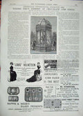 Old Antique Print 1883 Fry'S Exhibit Chocolate Cocoa Johnston Mappin Webb 19th