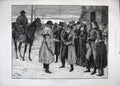 Old Antique Print 1883 King'S Highway Horse Carriage Snow People Fine Art 19th