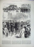 Old Antique Print 1883 Body William Harvey Hempstead Church Essex Chapel 19th