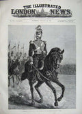 Old Antique Print 1883 Alfonso King Spain Uniform Schleswig-Holstein Army 19th